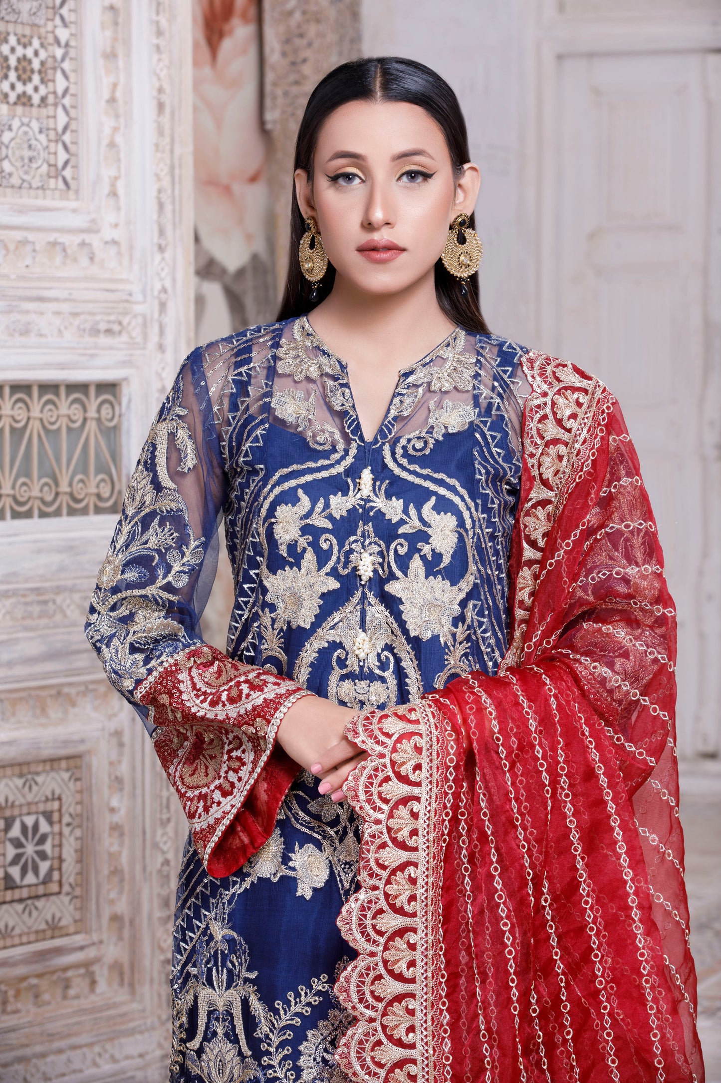 Ethnic Blue P91 - LeMubdi Clothing