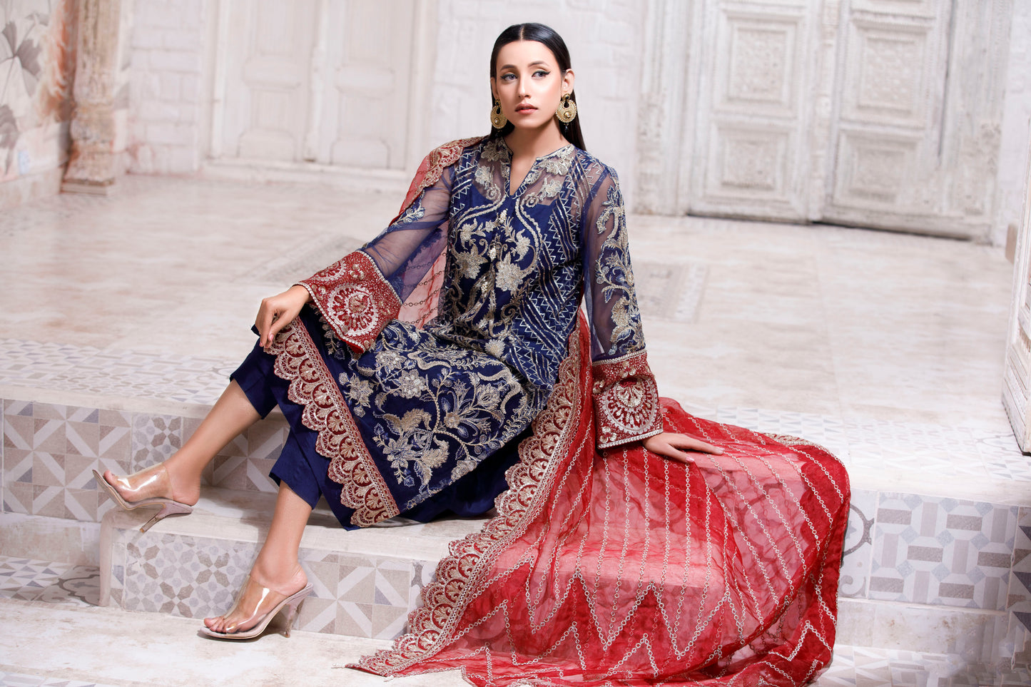 Ethnic Blue P91 - LeMubdi Clothing