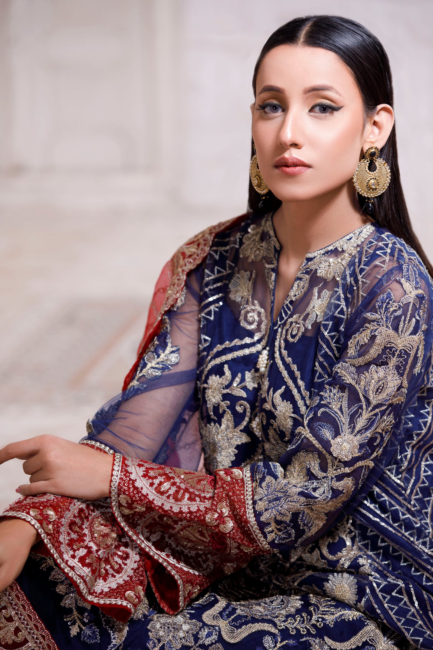 Ethnic Blue P91 - LeMubdi Clothing