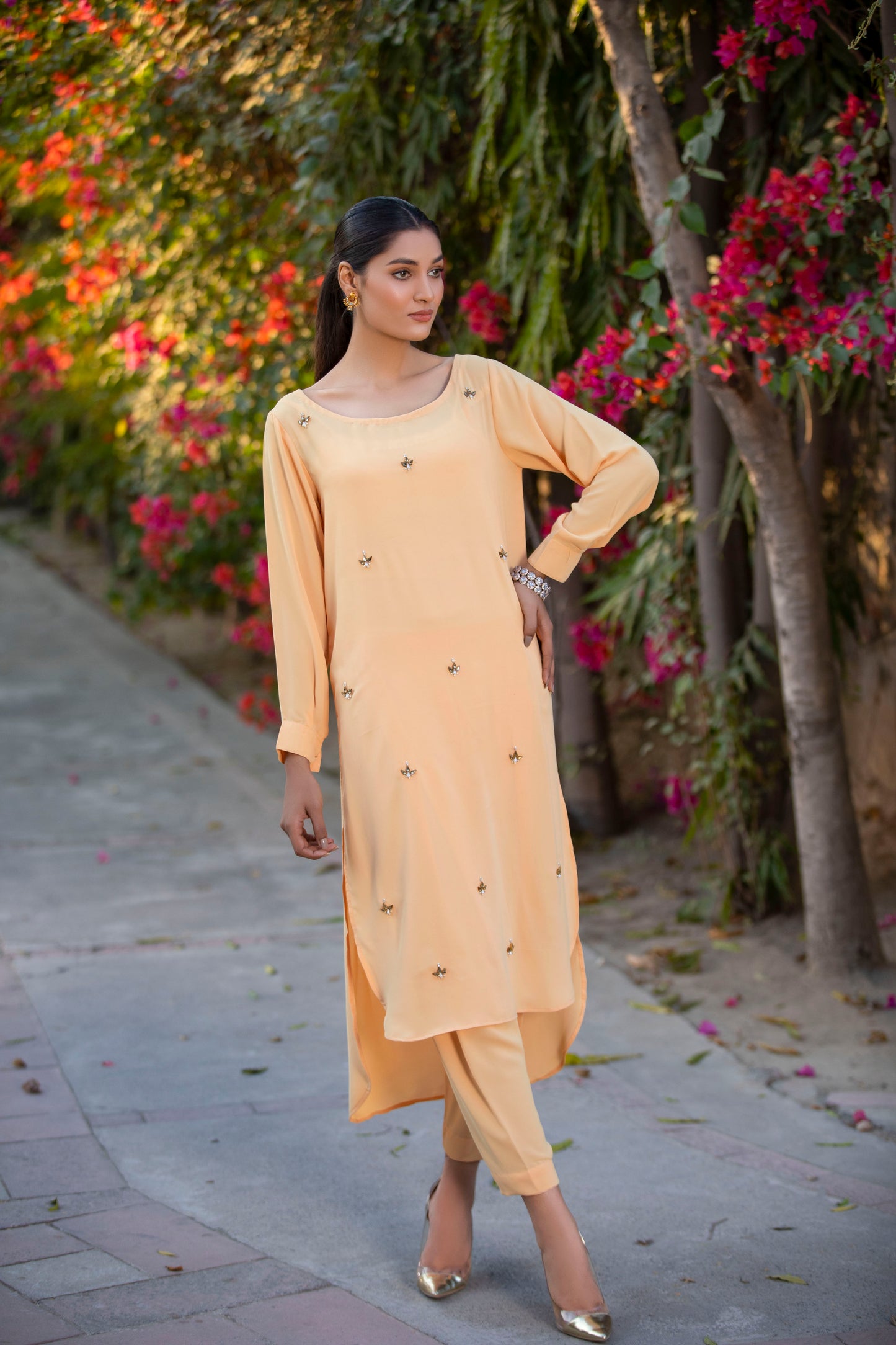 Pearl B239peach - LeMubdi Clothing