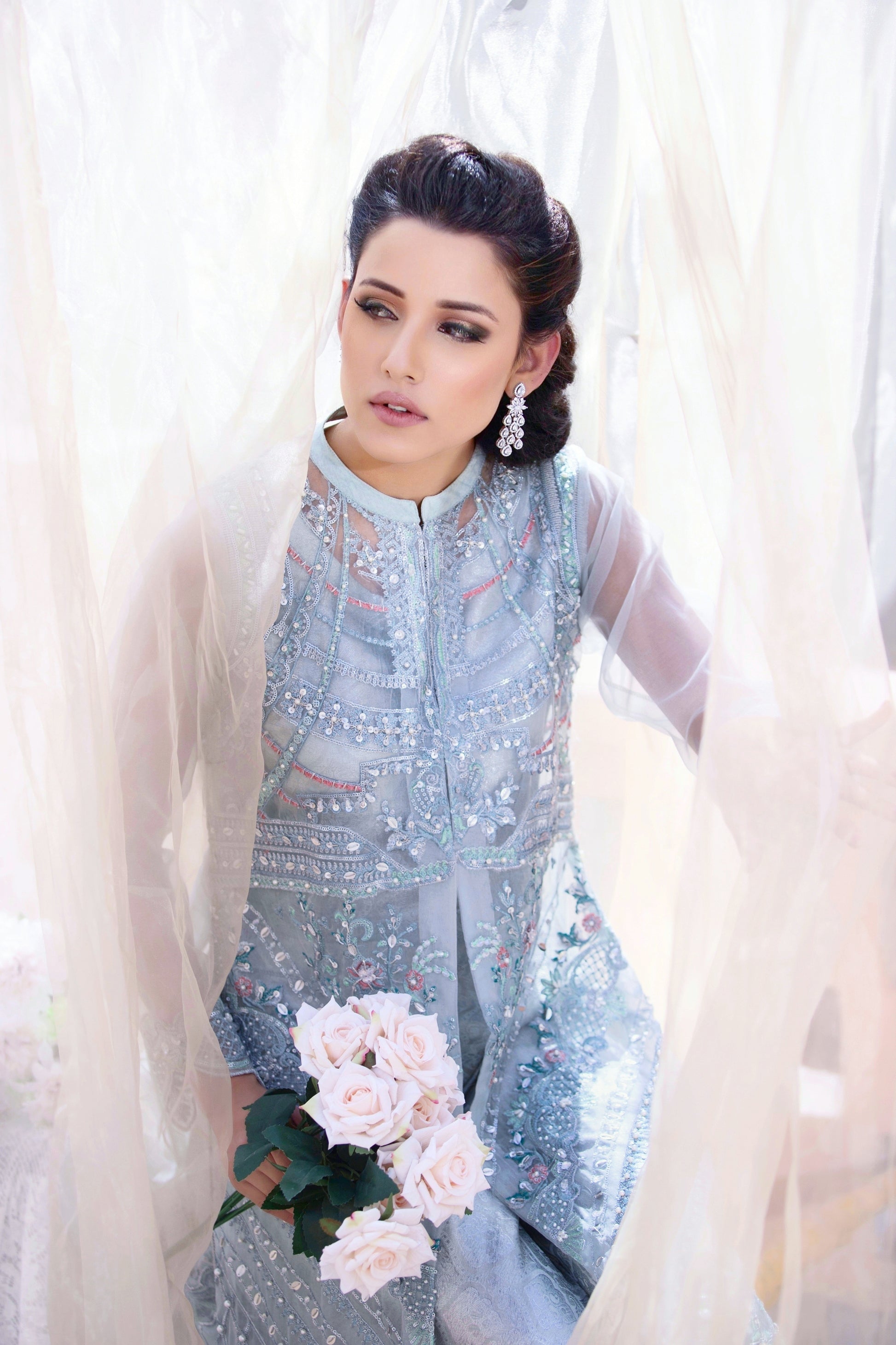 Long gown style ready to wear formal pret